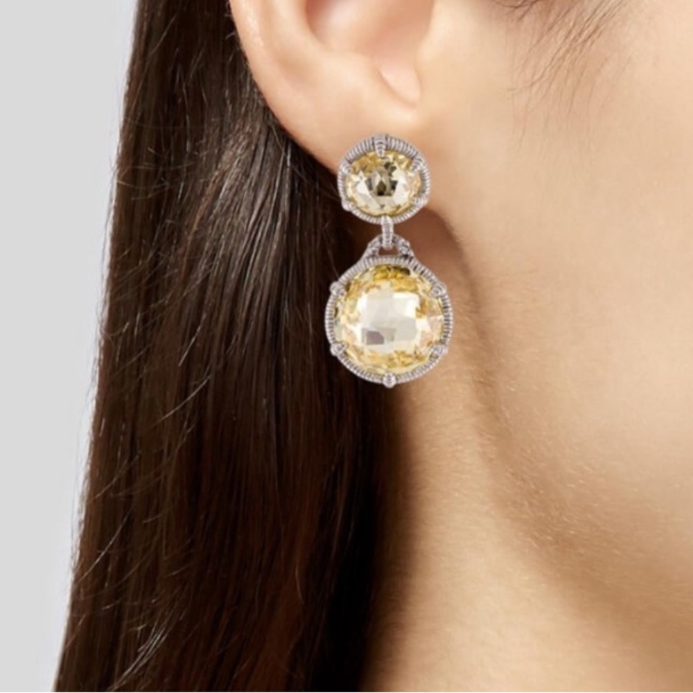Judith Ripka  Sapphire earrings